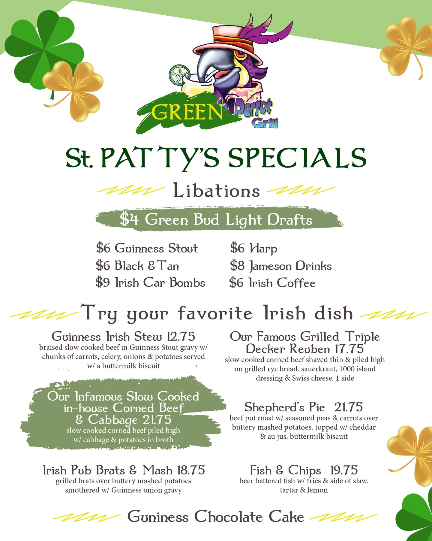 St. Paddy’s Day weekend has been a party at the Purple Parrot! 🍀💚

Our festive food and drink specials are still flowing today (Monday) and tomorrow for actual St. Patrick’s Day. 

Come celebrate with us in downtown Rehoboth Beach!

#purpleparrot #stpatricksday #rehobothbeach #delawarebeaches