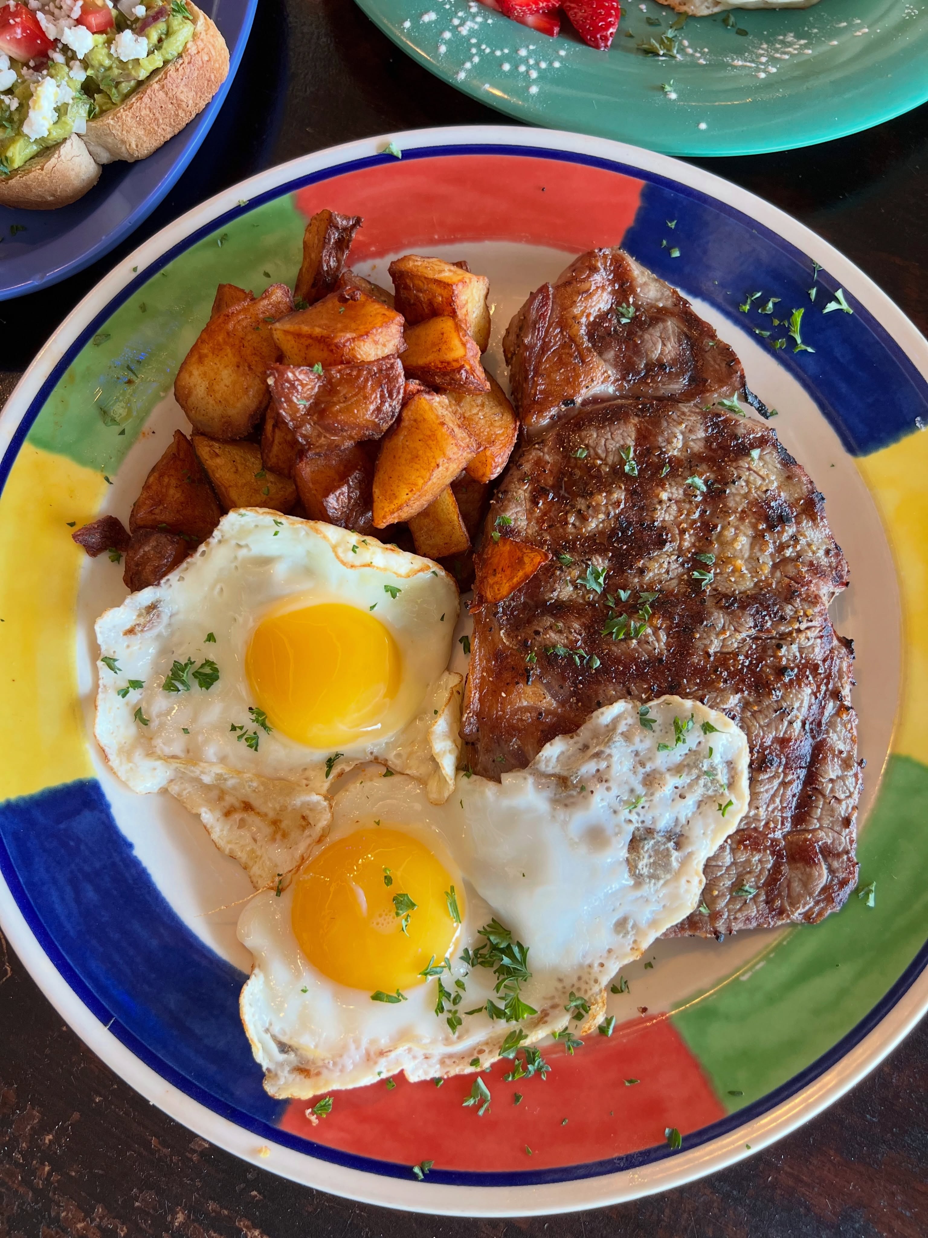 Yes, it’s looking back at you. 🤤 Good morning everyone! Brunch is every Sat & Sun at 9am til Noon. Delicious Steak & Eggs, Avocado Toast, Traditional Eggs & Bacon, Fluffy Pancakes, it’s all here and waiting for you every weekend! 🥩 🍳 

#breakfast #steakandeggs #rehobothbeach #breakfast #look